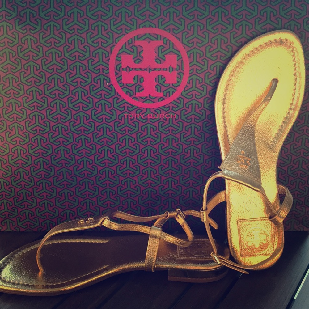Tory Burch Gold Sandals